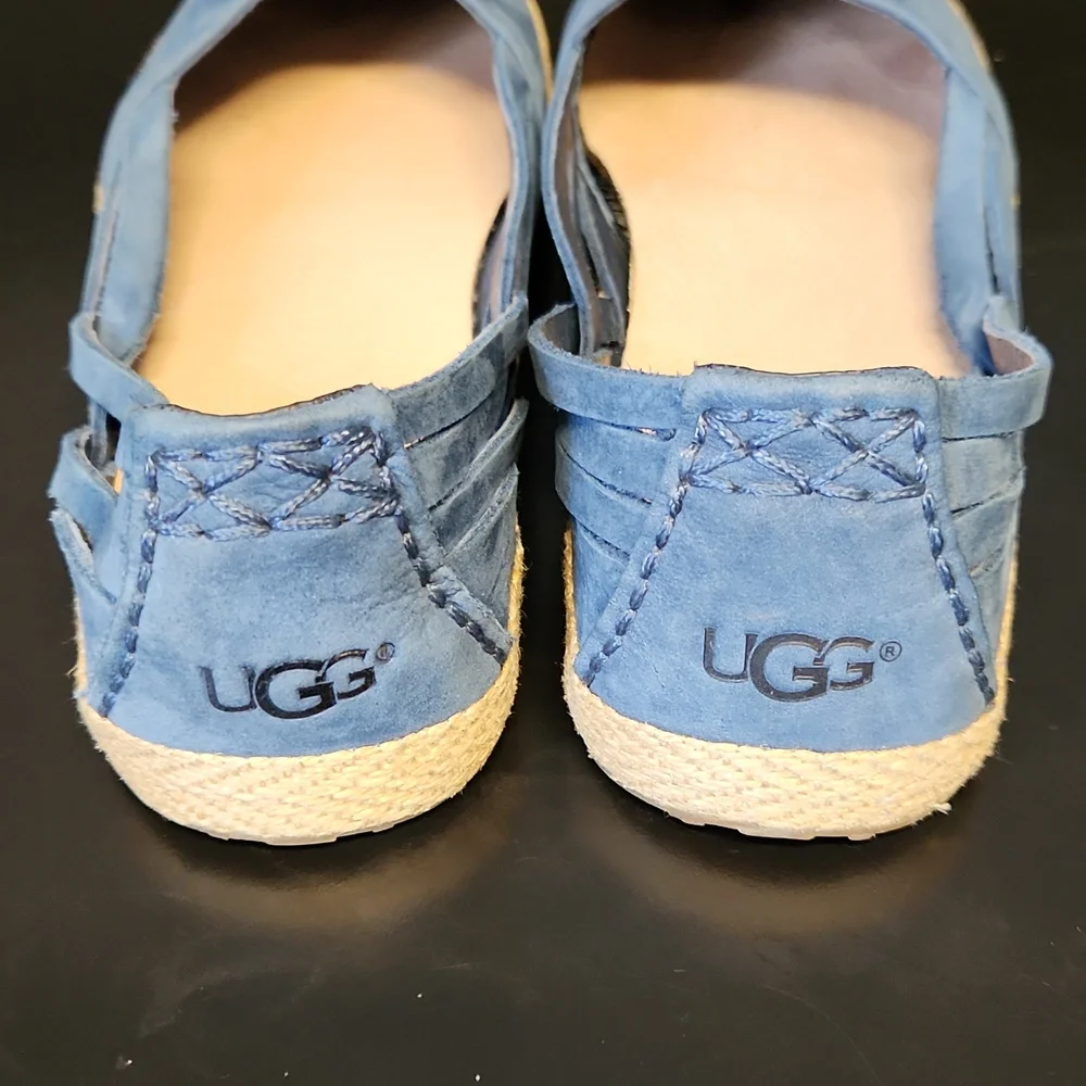 UGG Womens Cicily Slip Ons Navy Nubuck Size 8 - Picture 6 of 7